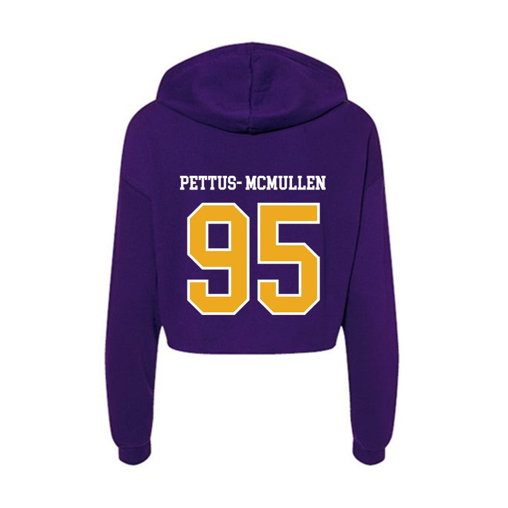 Northern Iowa - NCAA Football : Jaylen Pettus- McMullen - Women's Crop Fleece Hoodie-1