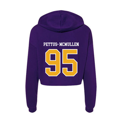 Northern Iowa - NCAA Football : Jaylen Pettus- McMullen - Women's Crop Fleece Hoodie-1