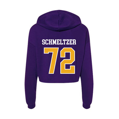 Northern Iowa - NCAA Football : Max Schmeltzer - Women's Crop Fleece Hoodie-1