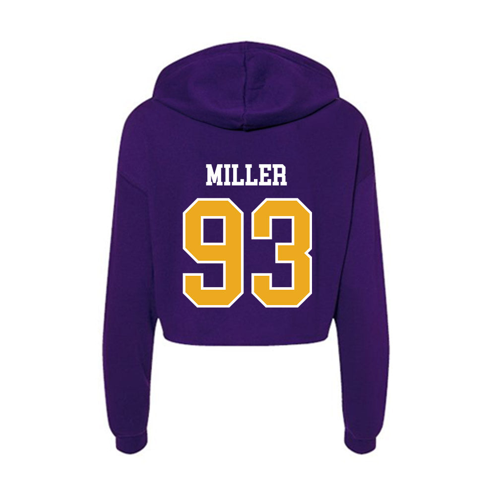 Northern Iowa - NCAA Football : Aidan Miller - Women's Crop Fleece Hoodie-1