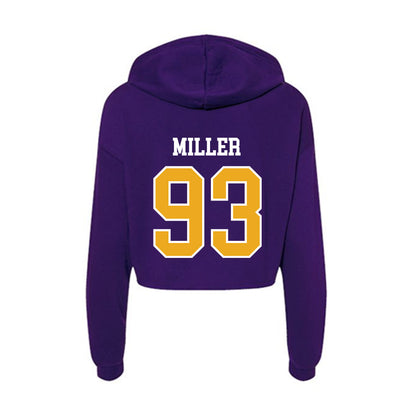 Northern Iowa - NCAA Football : Aidan Miller - Women's Crop Fleece Hoodie-1