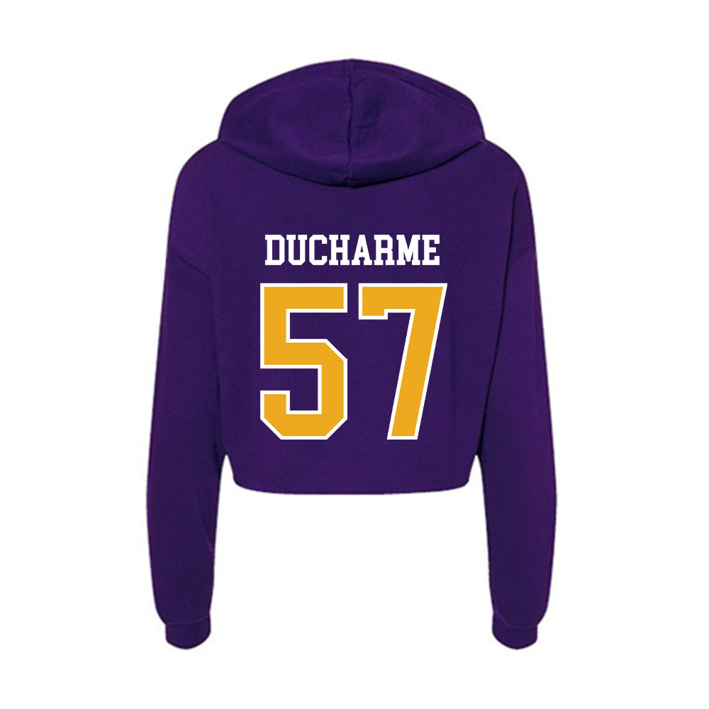 Northern Iowa - NCAA Football : Aidan Ducharme - Women's Crop Fleece Hoodie-1