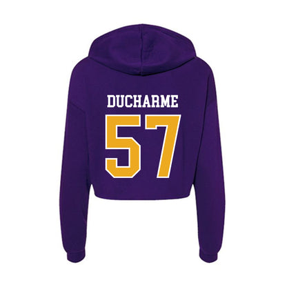 Northern Iowa - NCAA Football : Aidan Ducharme - Women's Crop Fleece Hoodie-1