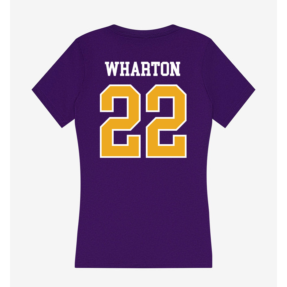 Northern Iowa - NCAA Women's Basketball : Taryn Wharton - Women's V-Neck T-Shirt-1