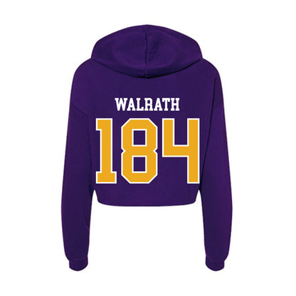 Northern Iowa - NCAA Wrestling : C.J. Walrath - Women's Crop Fleece Hoodie-1