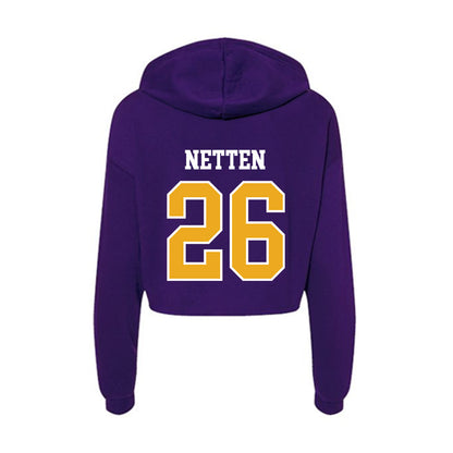 Northern Iowa - NCAA Softball : Finley Netten - Women's Crop Fleece Hoodie-1