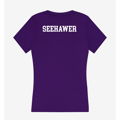 Northern Iowa - NCAA Women's Swimming & Diving : Paige Seehawer - Women's V-Neck T-Shirt-1