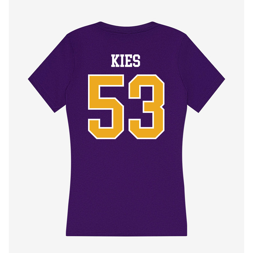 Northern Iowa - NCAA Football : Jarrett Kies - Women's V-Neck T-Shirt-1