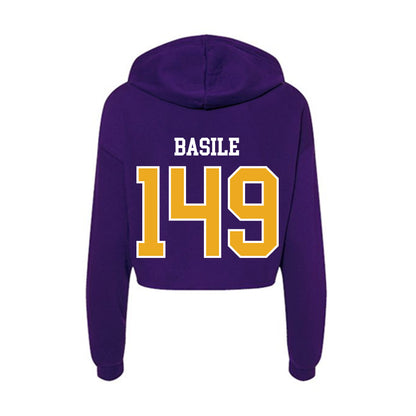 Northern Iowa - NCAA Wrestling : Ethan Basile - Women's Crop Fleece Hoodie-1