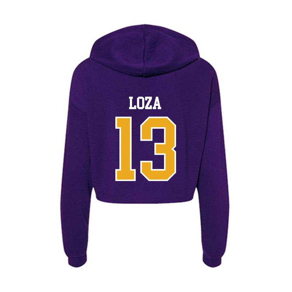 Northern Iowa - NCAA Men's Soccer : Giselle Loza - Women's Crop Fleece Hoodie-1