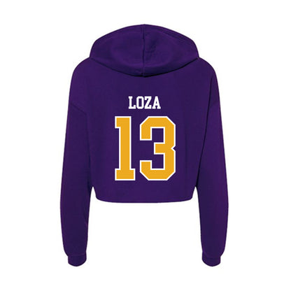 Northern Iowa - NCAA Men's Soccer : Giselle Loza - Women's Crop Fleece Hoodie-1