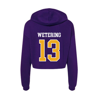 Northern Iowa - NCAA Women's Basketball : Shateah Wetering - Women's Crop Fleece Hoodie-1
