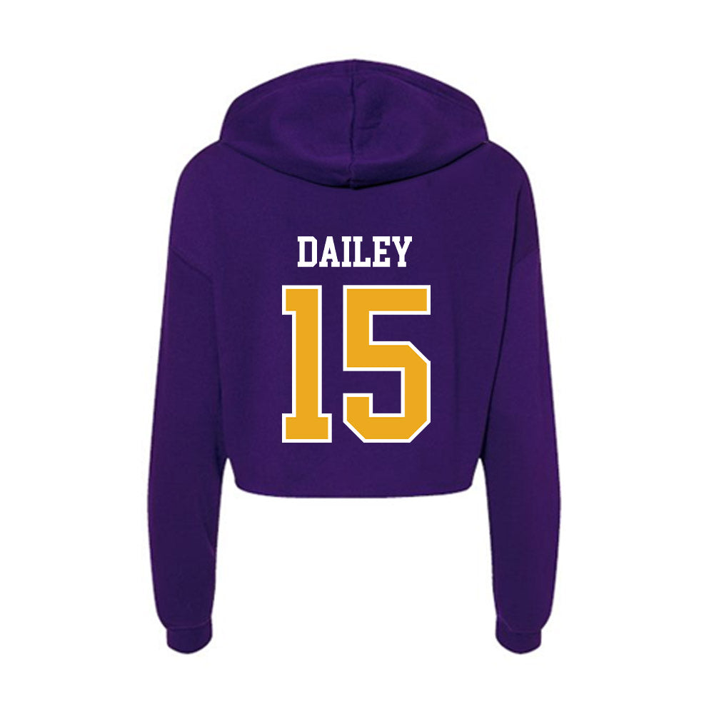Northern Iowa - NCAA Football : Jaxon Dailey - Women's Crop Fleece Hoodie-1