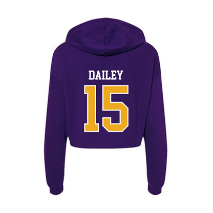 Northern Iowa - NCAA Football : Jaxon Dailey - Women's Crop Fleece Hoodie-1