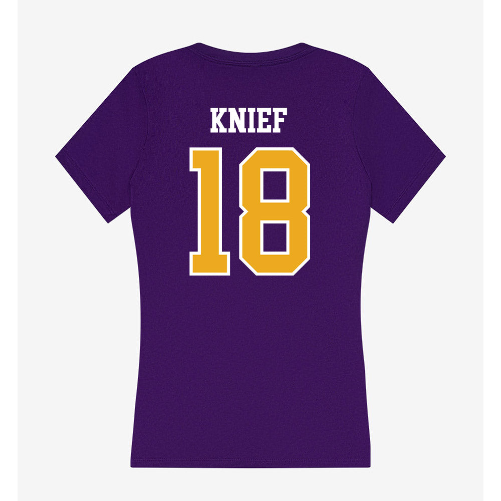 Northern Iowa - NCAA Women's Soccer : Kylie Knief - Women's V-Neck T-Shirt-1