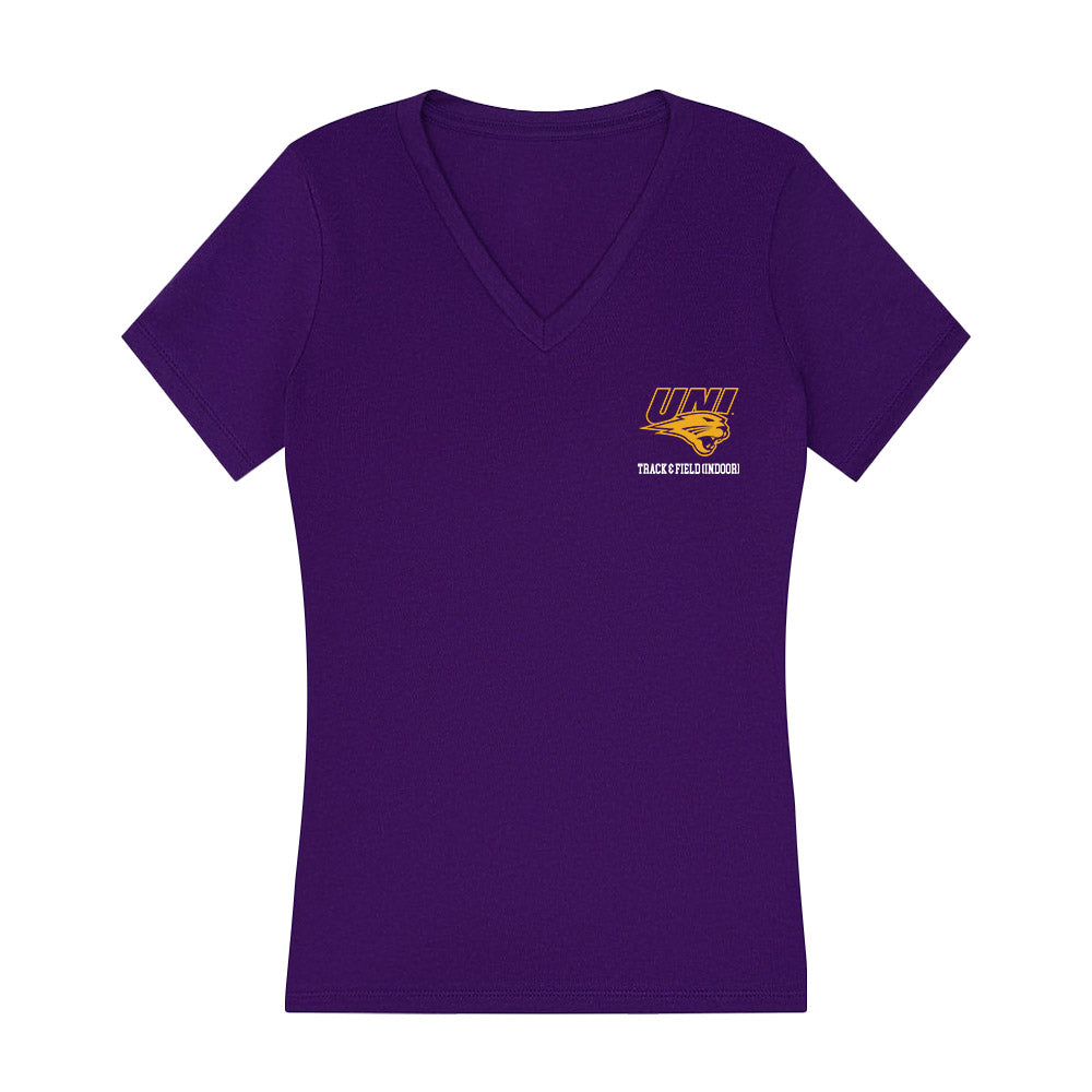 Northern Iowa - NCAA Women's Track & Field : Aleksys Gannon - Women's V-Neck T-Shirt-0