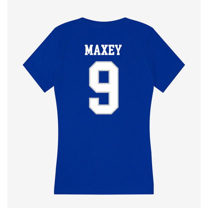 UNC Asheville - NCAA Women's Basketball : Dyanna Maxey - Women's V-Neck T-Shirt-1