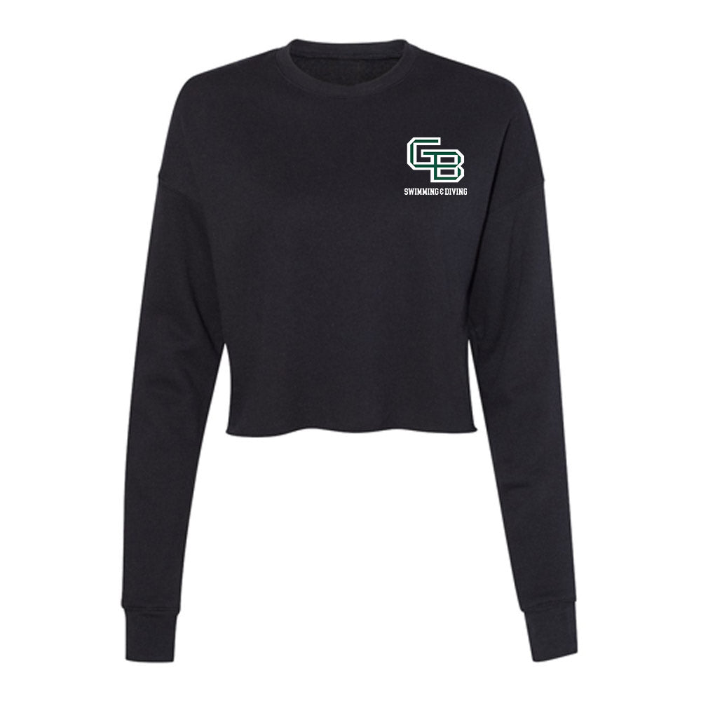 UW Green Bay - NCAA Men's Swimming & Diving : Chris Aristondo - Women's Cropped Crew Fleece-0