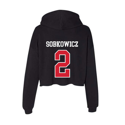 Illinois State - NCAA Football : Daniel Sobkowicz - Women's Crop Fleece Hoodie-1