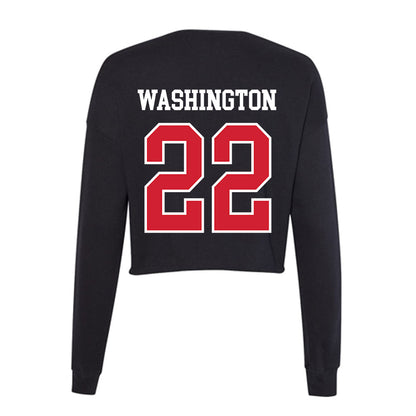 Illinois State - NCAA Women's Basketball : Doneelah Washington - Women's Cropped Crew Fleece-1