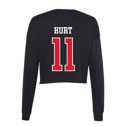 Illinois State - NCAA Women's Basketball : Kya Hurt - Women's Cropped Crew Fleece-1
