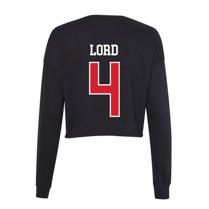 Illinois State - NCAA Football : Dylan Lord - Women's Cropped Crew Fleece-1