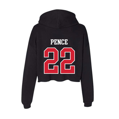 Illinois State - NCAA Men's Basketball : Ty Pence - Women's Crop Fleece Hoodie-1