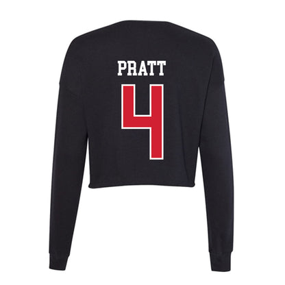 Illinois State - NCAA Women's Basketball : Jaeden Pratt - Women's Cropped Crew Fleece-1