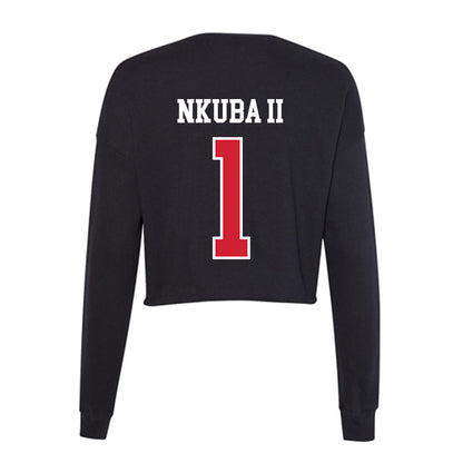 Illinois State - NCAA Football : Shadwel Nkuba II - Women's Cropped Crew Fleece-1