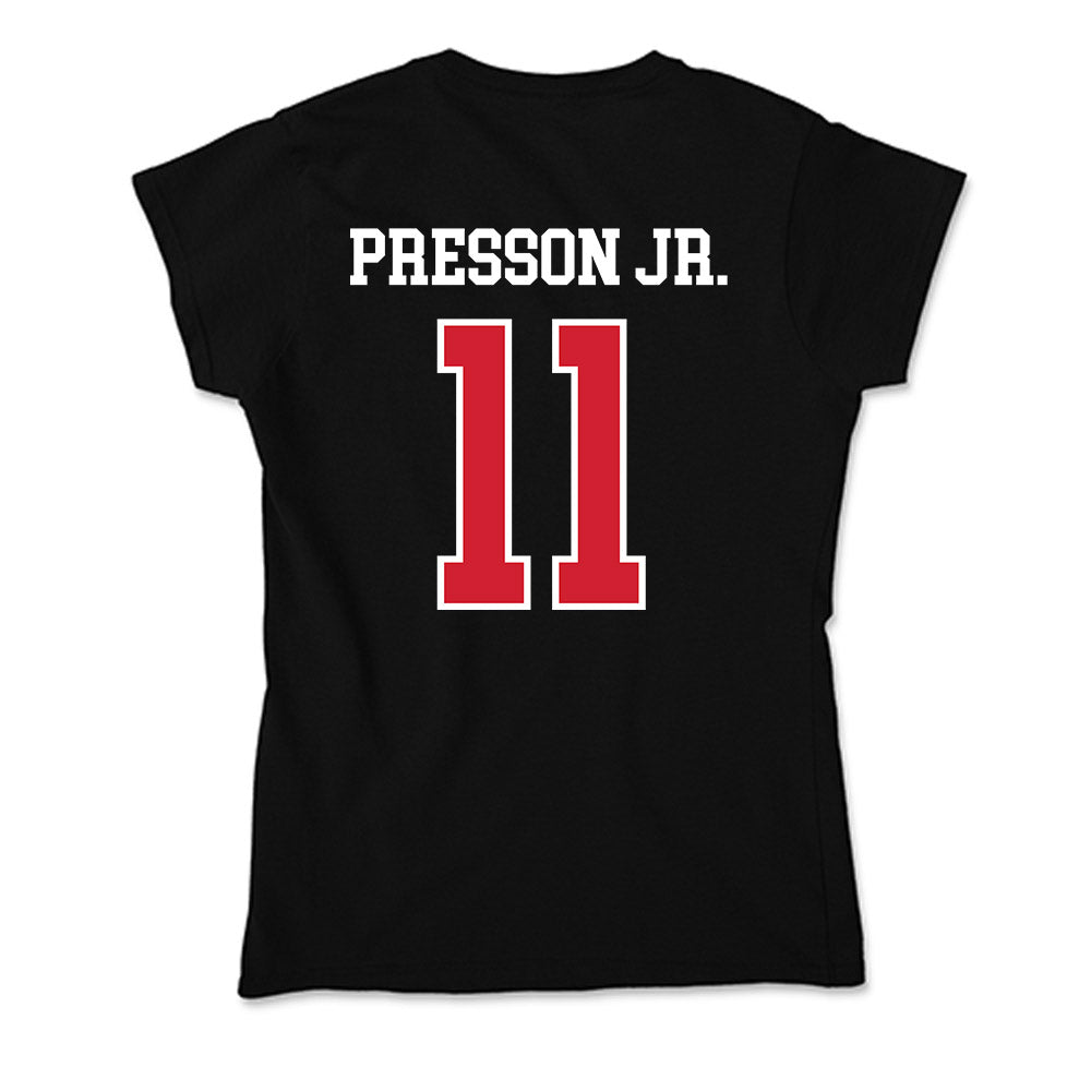 Illinois State - NCAA Football : Scotty Presson Jr. - Soft Style Women’s T-Shirt-1