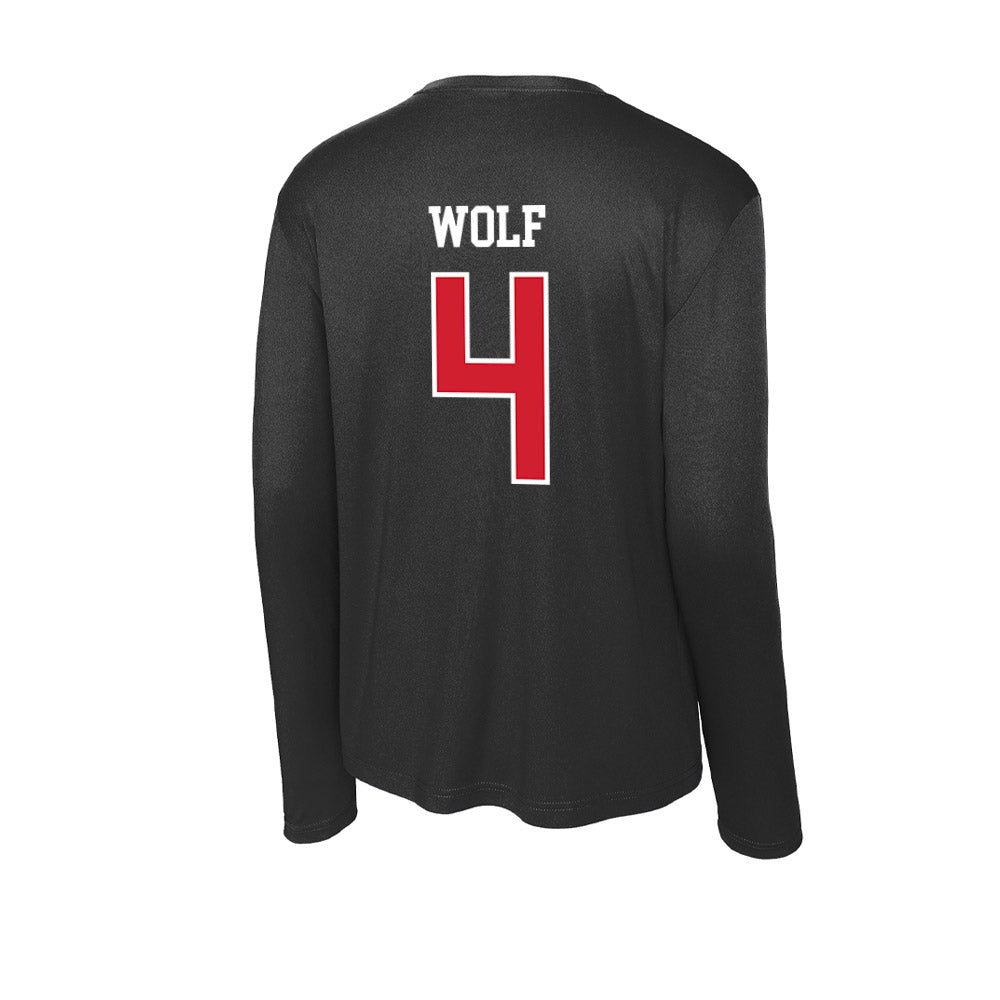 Illinois State - NCAA Men's Basketball : Landon Wolf - Activewear Long Sleeve T-Shirt-1