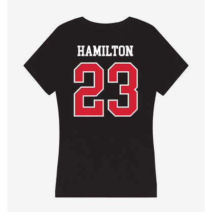 Illinois State - NCAA Football : JuMaria Hamilton - Women's V-Neck T-Shirt-1