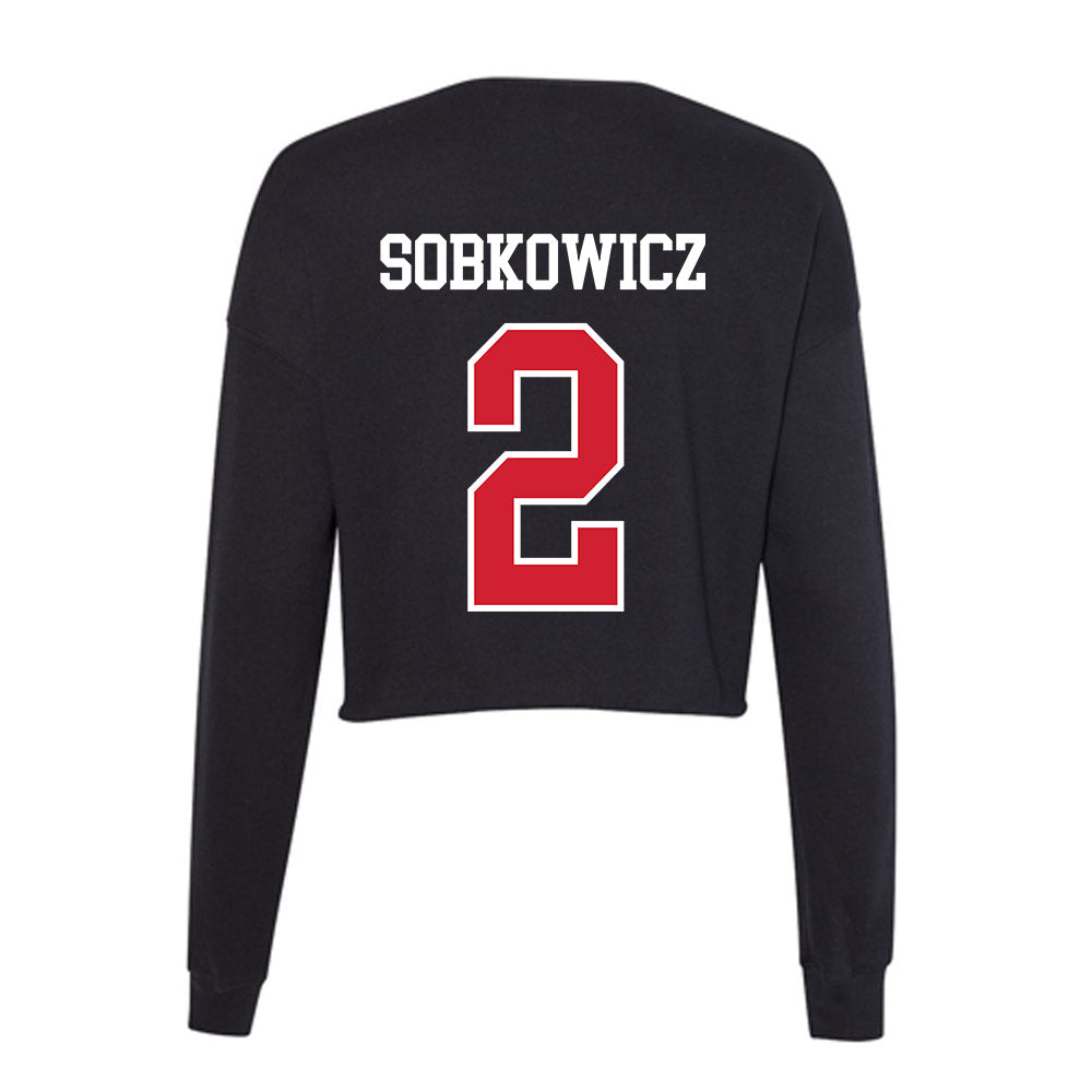 Illinois State - NCAA Football : Daniel Sobkowicz - Women's Cropped Crew Fleece-1