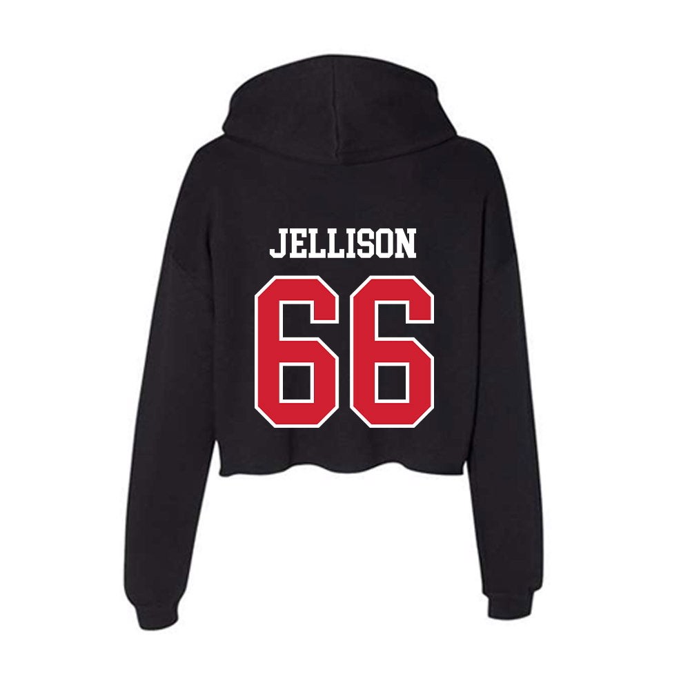 Illinois State - NCAA Football : Brayden Jellison - Women's Crop Fleece Hoodie-1