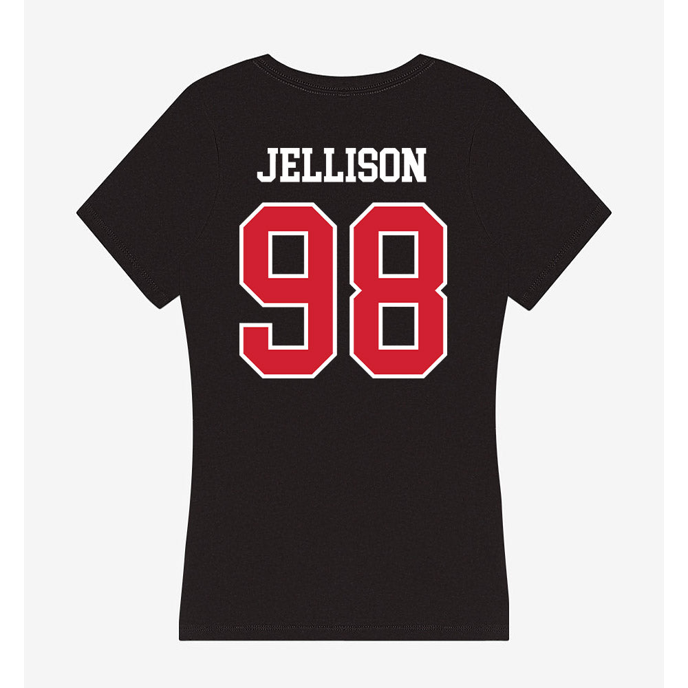 Illinois State - NCAA Football : Logan Jellison - Women's V-Neck T-Shirt-1