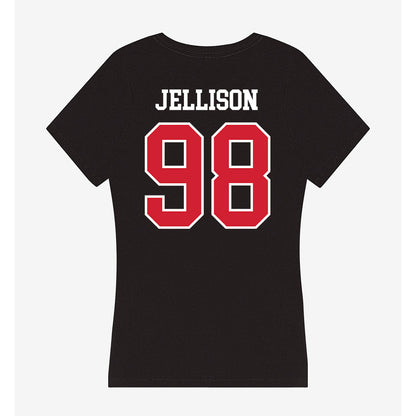 Illinois State - NCAA Football : Logan Jellison - Women's V-Neck T-Shirt-1