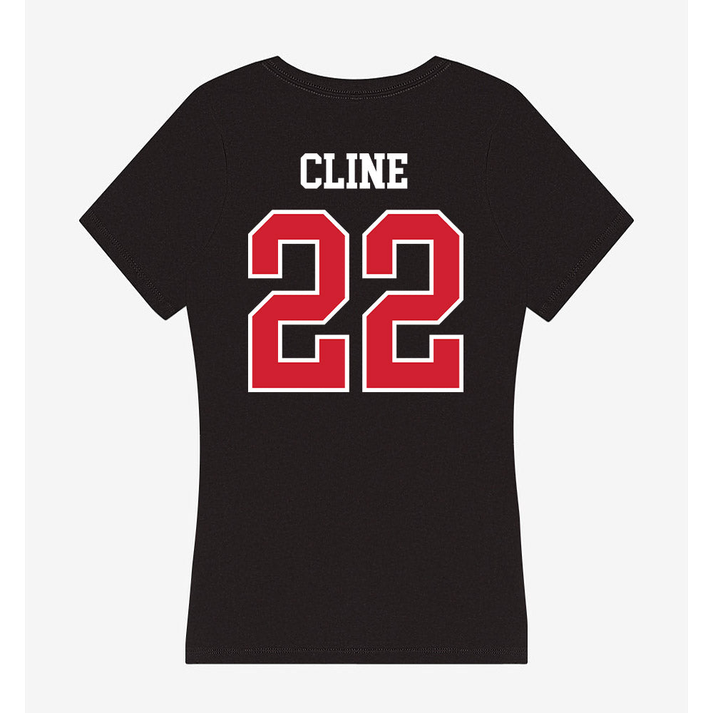 Illinois State - NCAA Women's Soccer : Chloe Cline - Women's V-Neck T-Shirt-1