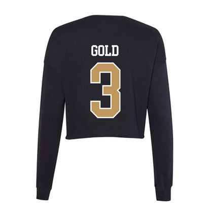 Oakland - NCAA Women's Basketball : Layla Gold - Women's Cropped Crew Fleece-1