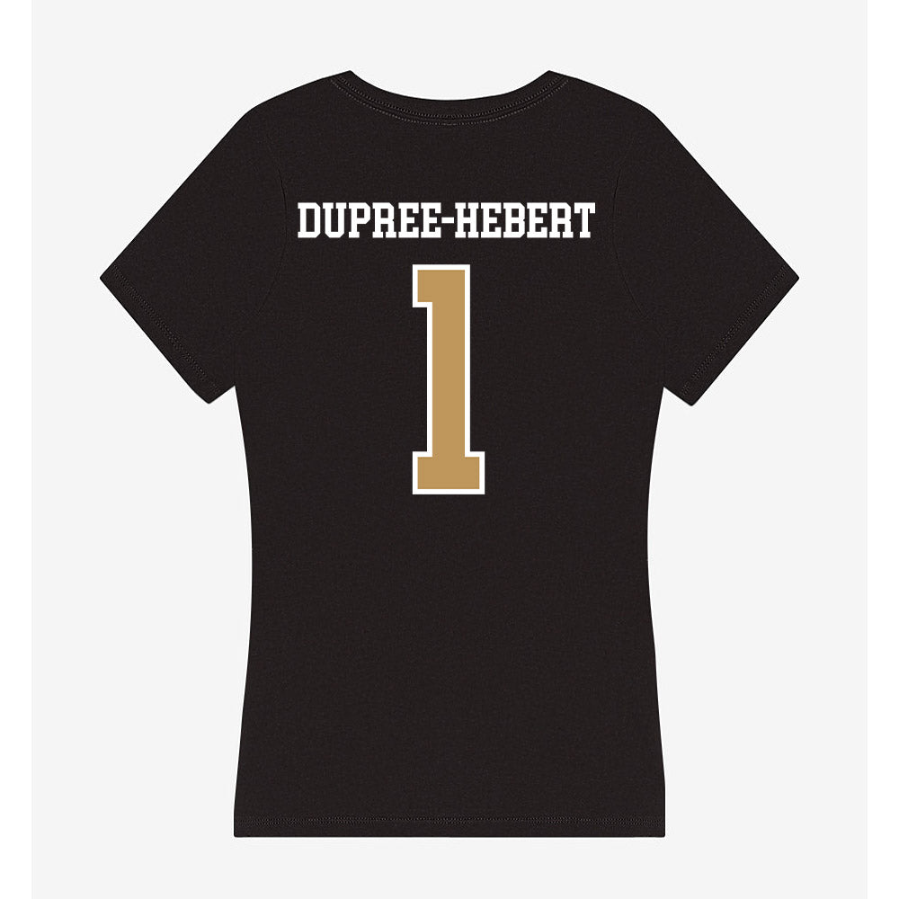Oakland - NCAA Women's Basketball : Jazzy Dupree-Hebert - Women's V-Neck T-Shirt-1