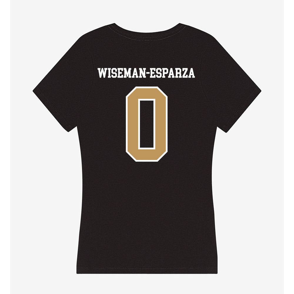 Oakland - NCAA Women's Soccer : Carrina Wiseman-Esparza - Women's V-Neck T-Shirt-1
