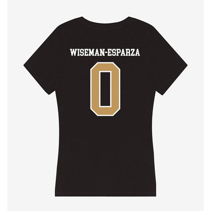 Oakland - NCAA Women's Soccer : Carrina Wiseman-Esparza - Women's V-Neck T-Shirt-1