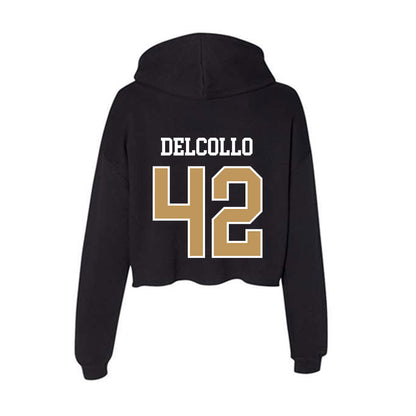 Oakland - NCAA Baseball : Drew Delcollo - Women's Crop Fleece Hoodie-1