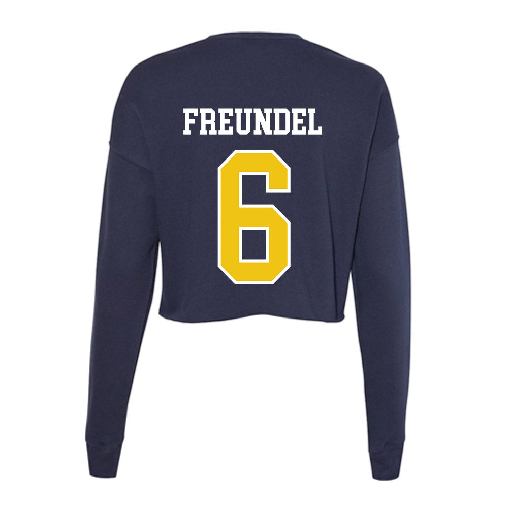 La Salle - NCAA Acrobatics & Tumbling : Joscelynn Freundel - Women's Cropped Crew Fleece-1