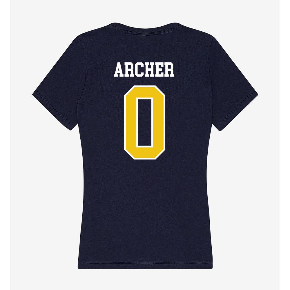La Salle - NCAA Men's Basketball : Justin Archer - Women's V-Neck T-Shirt-1