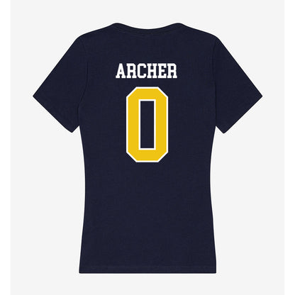 La Salle - NCAA Men's Basketball : Justin Archer - Women's V-Neck T-Shirt-1