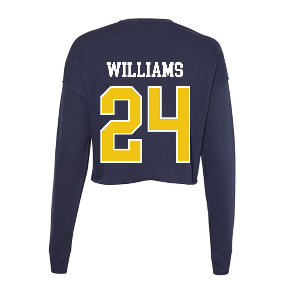La Salle - NCAA Women's Basketball : Kiara Williams - Women's Cropped Crew Fleece-1