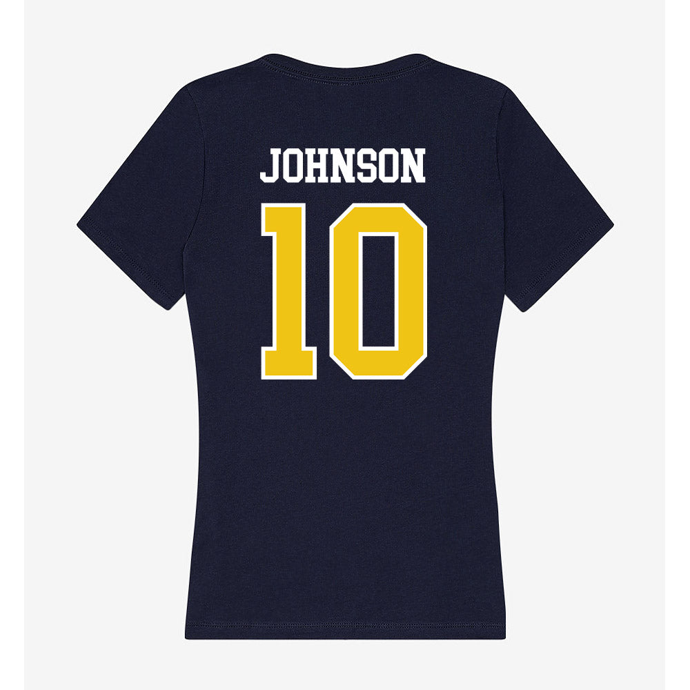 La Salle - NCAA Men's Basketball : Jaden Johnson - Women's V-Neck T-Shirt-1