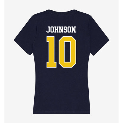 La Salle - NCAA Men's Basketball : Jaden Johnson - Women's V-Neck T-Shirt-1