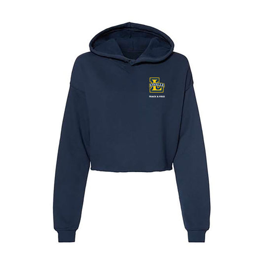 La Salle - NCAA Men's Track & Field : Kenji Samuel - Women's Crop Fleece Hoodie-0