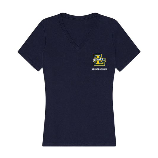 La Salle - NCAA Acrobatics & Tumbling : Xiana Winn - Women's V-Neck T-Shirt-0